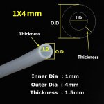 Tuyau en caoutchouc de silicone transparent de qualit alimentaire, 0. 5mm 1. 5mm 2mm 3mm 4mm 5mm de ...