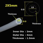 Tuyau en caoutchouc de silicone transparent de qualit alimentaire, 0. 5mm 1. 5mm 2mm 3mm 4mm 5mm de ...