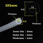 Tuyau en caoutchouc de silicone transparent de qualit alimentaire, 0. 5mm 1. 5mm 2mm 3mm 4mm 5mm de ...