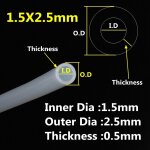 Tuyau en caoutchouc de silicone transparent de qualit alimentaire, 0. 5mm 1. 5mm 2mm 3mm 4mm 5mm de ...