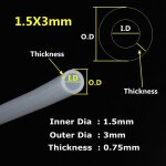 Tuyau en caoutchouc de silicone transparent de qualit alimentaire, 0. 5mm 1. 5mm 2mm 3mm 4mm 5mm de ...