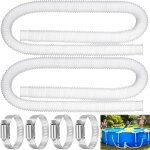 Tuyau piscine 32mm 2pcs 32mm tuyau pour piscine hors sol, tuyau de pompe filtre  sable piscine avec ...