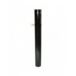 Tuyau pour pole noir vitrifi 100 mm. avec cl de 1 m.