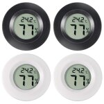 Twq - lot de 4 mini thermomtres hygromtres ronds - ecran lcd numrique - pour intrieur et extrieur ...