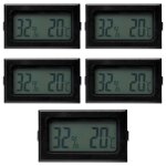 Twq - 5 pi�ces thermom�tre hygrom�tre interieur num�rique hygrom�tre digital thermometre interieur temp�rature ...