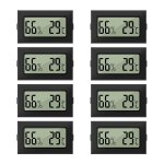 Twq - lot de 8 mini thermomtres et hygromtres numriques lcd 2 en 1 pour l'intrieur et l'extrieur, ...