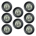 Twq - mini thermomtre lcd 2 en 1 et hygromtre pour intrieur et extrieur, serre, cave, noir rond, ...