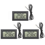 Twq - voktta 3pcs mini lcd numérique thermomètre avec sonde, thermomètre numérique pour réfrigérateur, ... Twq - voktta 3pcs mini lcd numérique thermomètre avec sonde, thermomètre numérique pour réfrigérateur, ...