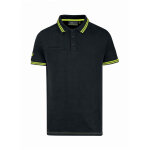 U - power - polo de travail way en coton extensible, coupe ajust�e, noir m