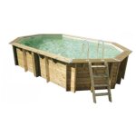 Ubbink ocea piscine hors sol octogonal bois