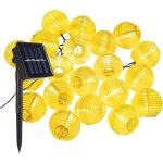 Uiiuy - guirlande lumineuses solaire led lanterne, 30 leds 6, 5m / 21, 3ft etanche extrieur dcorative ...