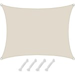 Ulteronixshop - 1, 5 x 2m voile d'ombrage rectangulaire - 98% uv protection - toile d'ombrage imperm�able ...
