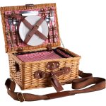 Ulteronixshop - 1 panier de pique - nique en osier pour 2 personnes - bandouli�re amovible, compartiment ...