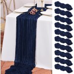 Ulteronixshop - lot de 10 chemins de table bleu marine en �tamine, chemin de table boh�me de 3 m de long, ...