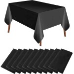 Ulteronixshop - lot de 10 nappes rectangulaires noires, 137 x 274 cm, couverture de table en plastique, ...