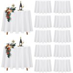 Ulteronixshop - lot de 10 nappes rondes, jetables, blanches, pour table ronde, 230 cm, en peva imperm�able, ...