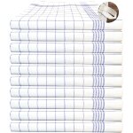 Ulteronixshop - lot de 10 torchons de cuisine, 50 % coton, 50 % lin, 50 x 70 cm, bleu