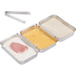 Ulteronixshop - 10027634 305 jeu de trois panner en acier inoxydable ensemble moules avec pince, empilable, ...