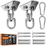 Ulteronixshop - lot de 2 crochets de plafond en acier inoxydable, pivotant � 360 , charge maximale : ...