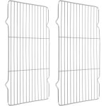 Ulteronixshop - lot de 2 grilles rectangulaires de 34, 5 x 24, 1 cm en acier inoxydable pour cuisine, ...