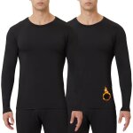 Ulteronixshop - 2 or 4 pack mens thermal underwear shirt fleece lined long johns base layer tops cold ...