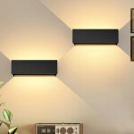 Ulteronixshop - 2 pezzi applique murale ext�rieur led, 30w lampe murale noir angle de faisceau r�glable ...