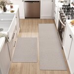 Ulteronixshop - 2 pi�ces tapis cuisine devant evier, dessous en caoutchouc antid�rapant, absorbe l'huile ...