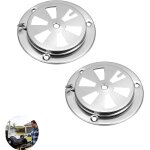 Ulteronixshop - 2 rosette d'a�ration en acier inoxydable, 95mm grille aeration reglable grille de ventilation ...