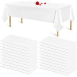 Ulteronixshop - lot de 20 nappes blanches pour tables rectangulaires nappes jetables en plastique blanc ...