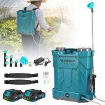 Ulteronixshop - 20l pulverisateur electrique, pulv�risateur � dos de jardin 100psi avec 2 * 2. 0ah, 5 ...