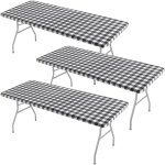 Ulteronixshop - lot de 3 nappes r�glables en vinyle �lastique imperm�able avec doublure en flanelle noir ...