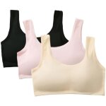 Ulteronixshop - lot de 3 soutiens - gorge de sport en coton en forme de u avec coussinet de poitrine ...
