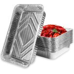 Ulteronixshop - lot de 30 plateaux jetables en aluminium 2200 ml pour cuire, griller, griller et cuisiner ...