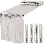 Ulteronixshop - 4pi�ces chemin de table disco, chemin de table argent� paillettes, pour ann�es 70 80 ...