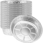 Ulteronixshop - lot de 50 barquettes rondes en aluminium de 23 cm - pour griller, r�tir, cuisiner