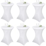 Ulteronixshop - lot de 6 nappes � coins carr�s extensibles en spandex pour cocktail 80x110cm table haute ...