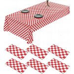 Ulteronixshop - lot de 6 nappes rectangulaires jetables en plastique � carreaux imperm�ables pour f�te, ...