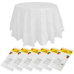 Ulteronixshop - lot de 6 nappes rondes jetables en peva pour mariage, banquet, restaurant, barbecue, ...