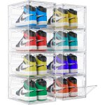 Ulteronixshop - lot de 8 bo�tes de rangement pour chaussures ¿ bo�tes empilables transparentes ¿ conteneurs ...