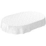 Ulteronixshop - anro - nappe en toile cir�e lavable - motif floral uni - blanc, toile cir�e, bord de ...