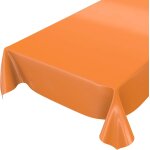 Ulteronixshop - anro nappe en toile cir�e lavable, uni, brillant, toile cir�e, orange, schnittkante 200 ...