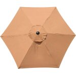 Ulteronixshop - auvent de rechange pour parasol de 2, 7 m, 6 baleines, housse de rechange pour parasol ...