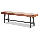 Ulteronixshop - banc d'ext�rieur, 160 cm, banquette de jardin en bois avec pieds en m�tal pour l'ext�rieur, ...