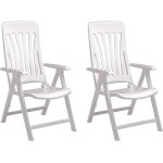 Ulteronixshop - blanes set 2 fauteuils de jardin. recliners 5 position, avec haut dossier et accoudoirs ...