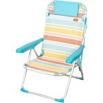 Ulteronixshop - chaise pliante de plage, 48 x 60 x 90 cm, inclinable en 5 positions, en aluminium et ...