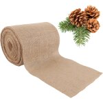 Ulteronixshop - chemin de table jute, 20cmx20m toile de jute rouleau avec suture compl�te du bord, chemin ...