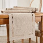 Ulteronixshop - chemin de table en lin style boho, chemins de table rustiques de 230 cm de long, chemin ...