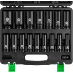 Ulteronixshop - coffret de 17 pi�ces 1 / 2  douilles � chocs 10 - 32 mm, jeu de 16 douille longue hexagonales ...