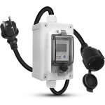 Ulteronixshop - compteur electrique num�rique mobile 230v ip67 wattmetre mobile ext�rieur kwh wattmetre ...