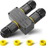 Ulteronixshop - connecteurs de c�bles etanches ip68 - bo�te de jonction 3 voies - 3 fils - raccord ext�rieur ...